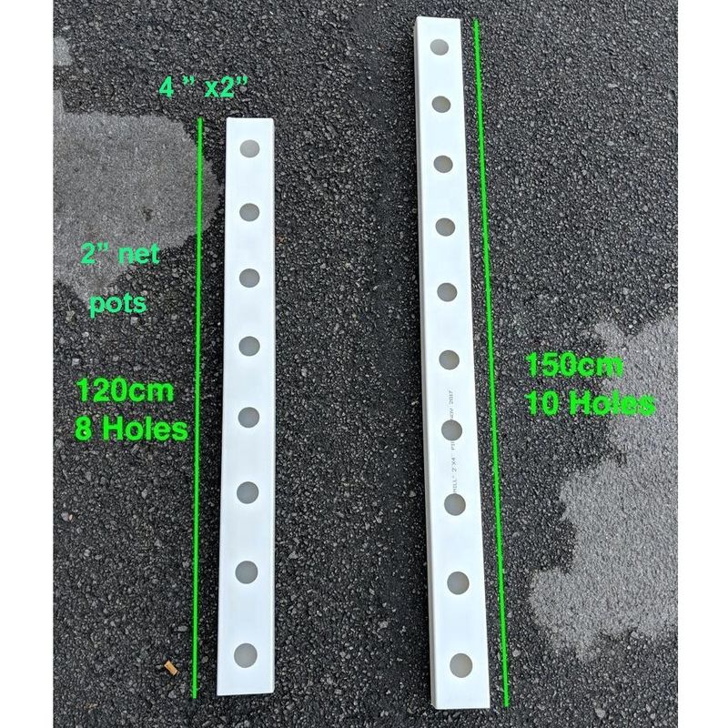 Customizable NFT Pipes PVC Channel 2 Meters Length 100x50mm for Hydroponic Growing