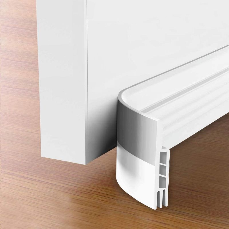 White Strong Adhesive Door Bottom Rubber Seal Strip for Bedroom and House Door 50*5 mm
