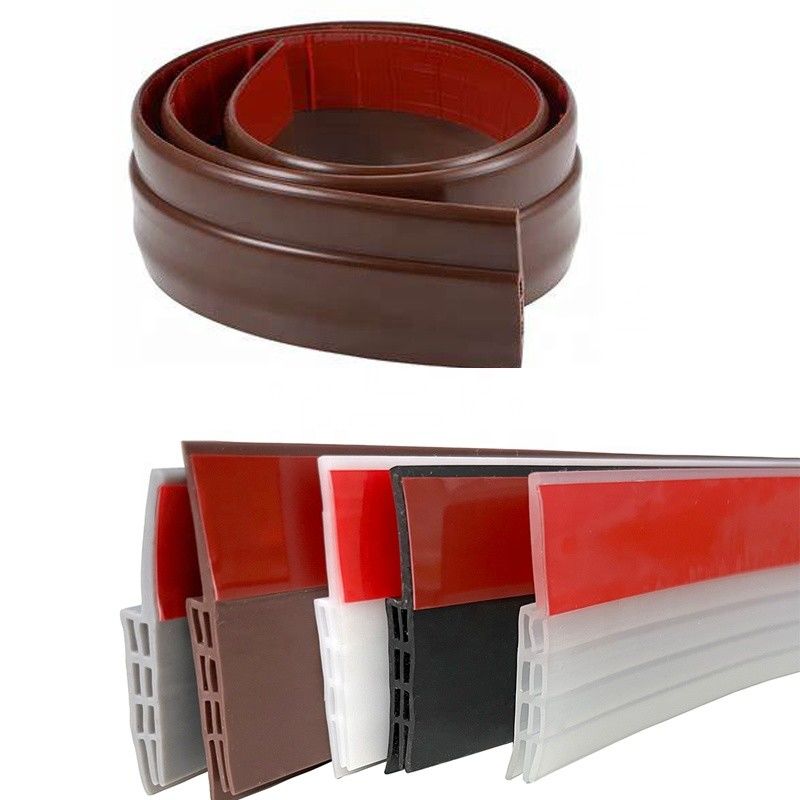 Brown TPE Door Draft Stopper for Under Door Bottom Seal Strip Home Weather Stripping